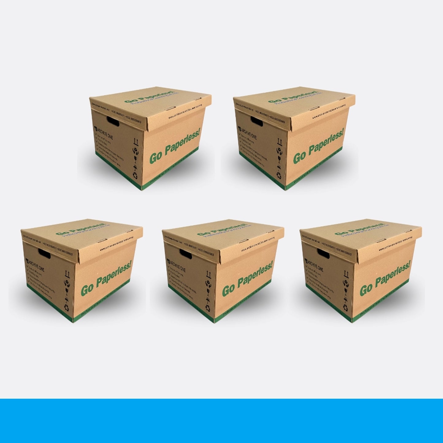 Standard Document Box (18"x14"x12") - Set of 5